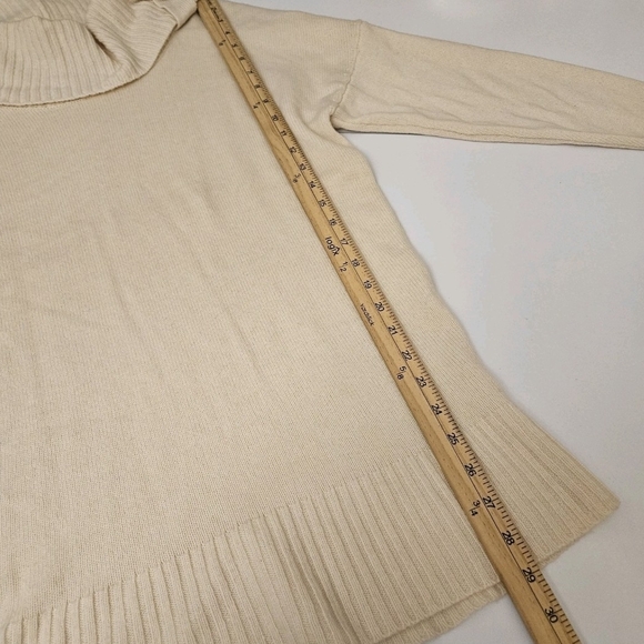 Design History Pure Cashmere Cowl Neck Tunic Sweater Womens L Cream - Picture 7 of 7